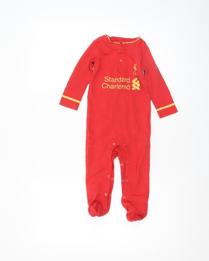 Little Liver Liverpool FC Red Unisex Baby 12-18 Months Long Sleeve Babygrow