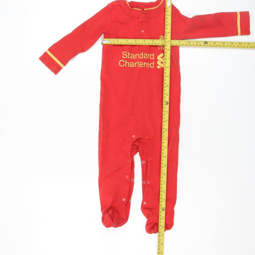 Little Liver Liverpool FC Red Unisex Baby 12-18 Months Long Sleeve Babygrow