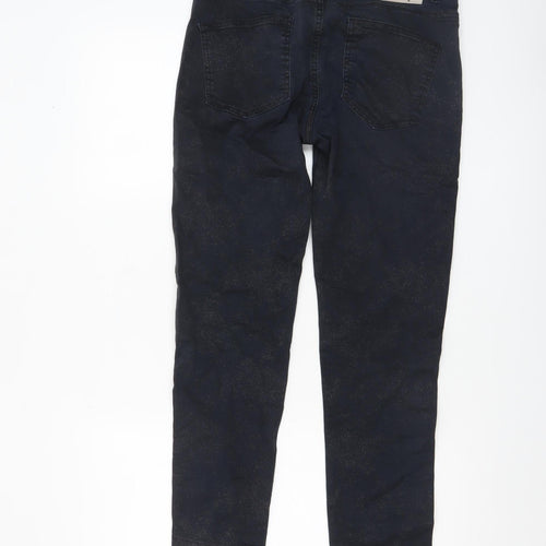 I Say Womens Black Slim Fit Stretch Trousers Size 12