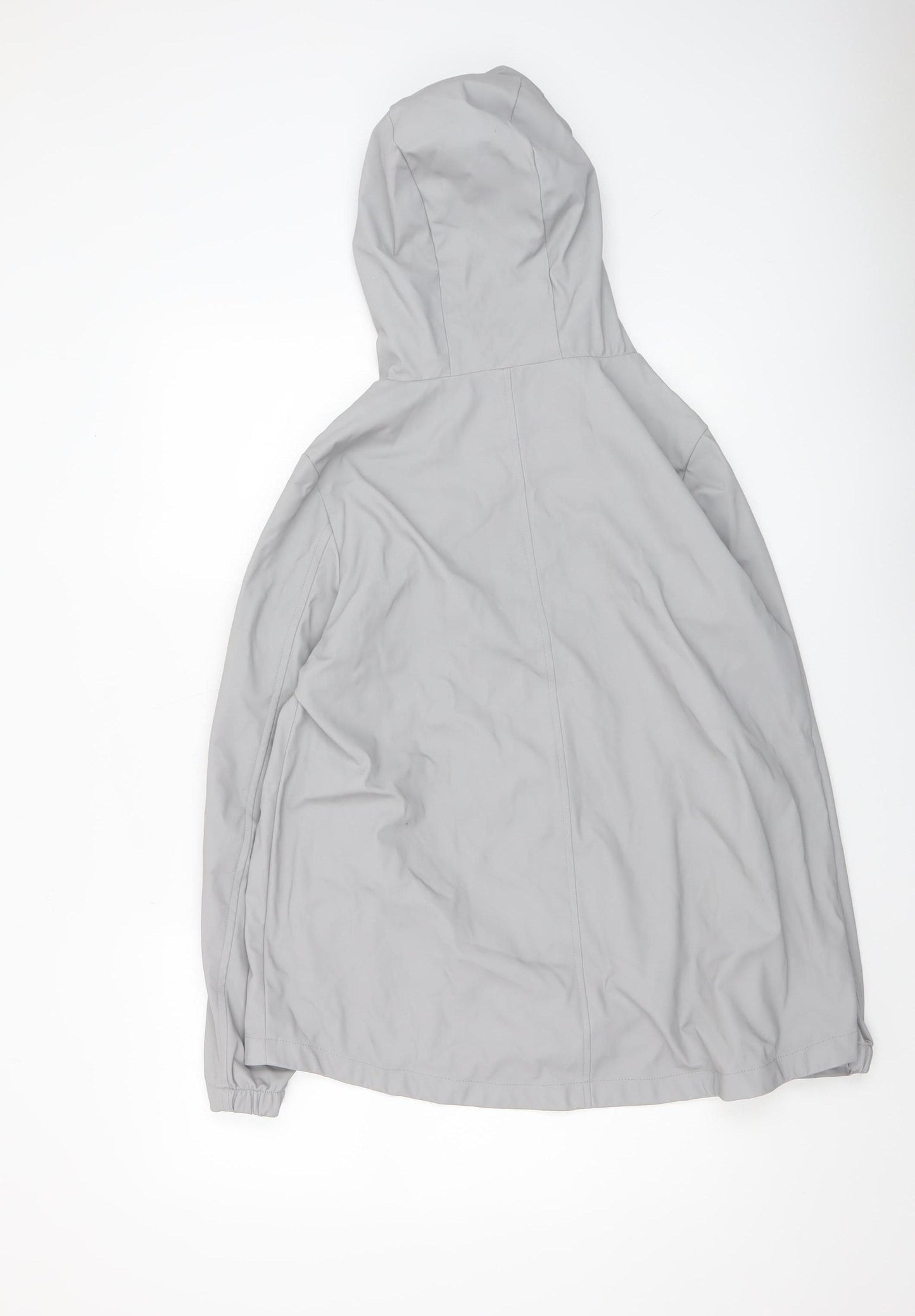 Dunnes Women's Grey Hooded Waterproof Rain Coat Jacket Size 12