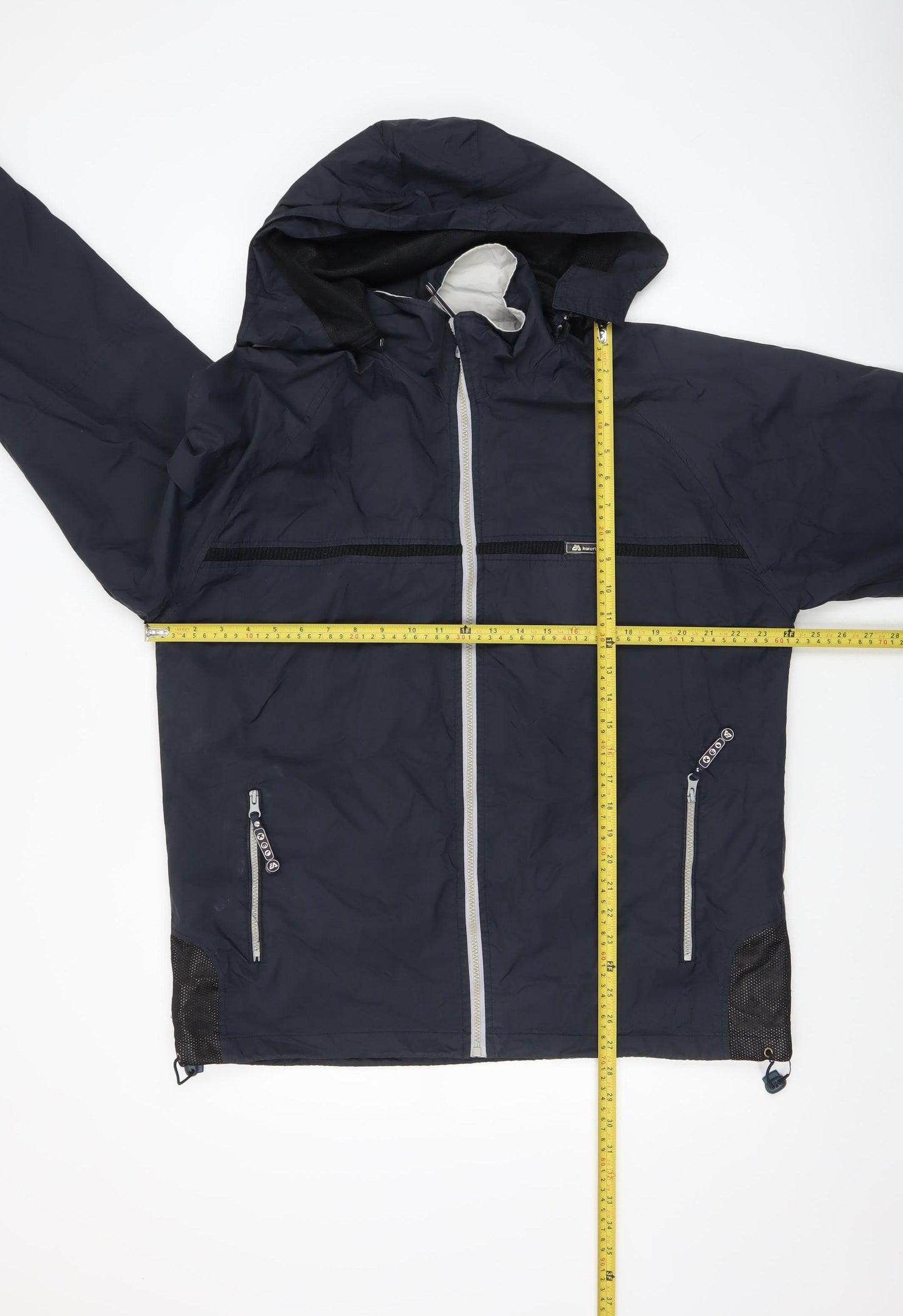 Kaierlai Mens Blue 2XL Windbreaker Hooded Jacket Water Resistant Outdoor