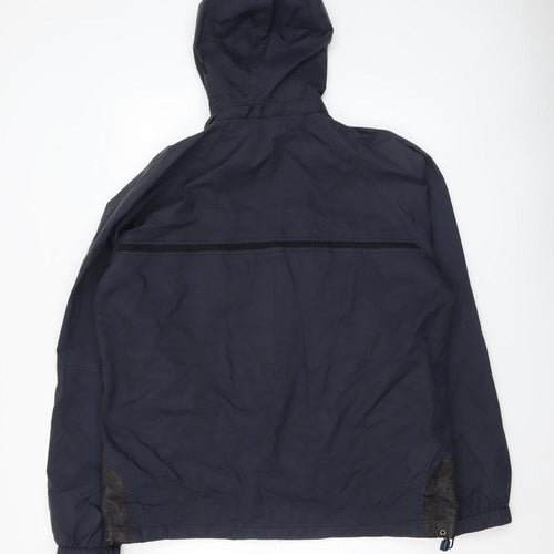 Kaierlai Mens Blue 2XL Windbreaker Hooded Jacket Water Resistant Outdoor