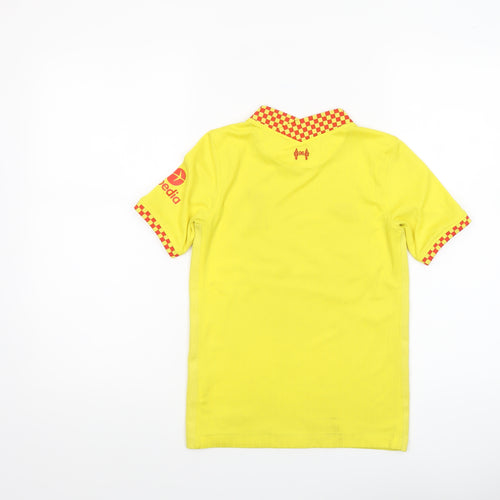 Nike Boys Yellow Liverpool FC Dri-FIT Jersey Football Shirt Size S