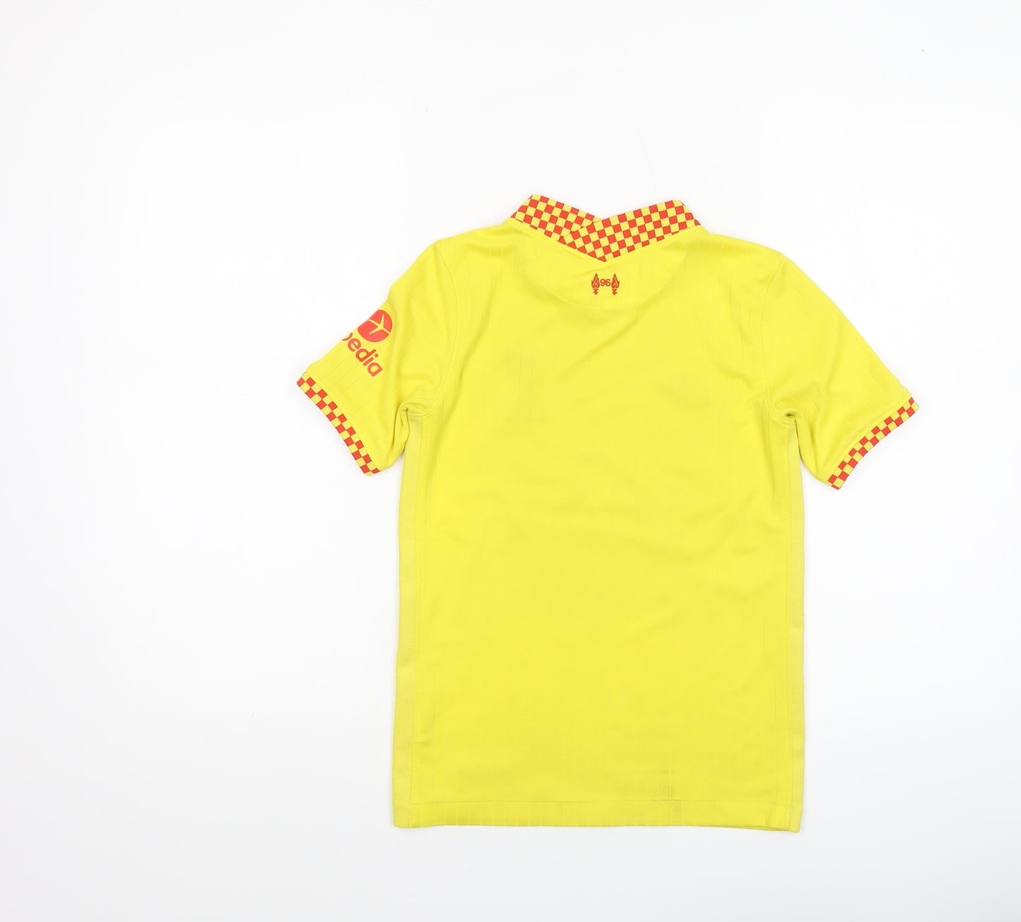 Nike Boys Yellow Liverpool FC Dri-FIT Jersey Football Shirt Size S
