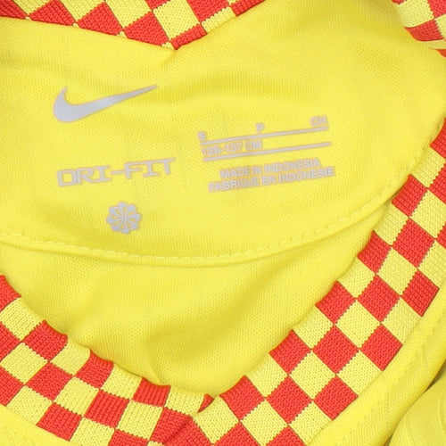 Nike Boys Yellow Liverpool FC Dri-FIT Jersey Football Shirt Size S