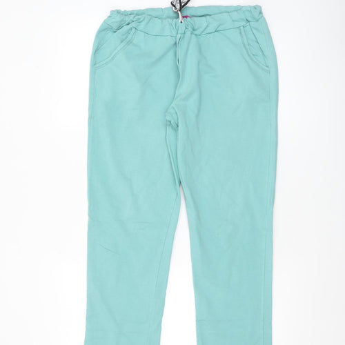 Pala D’oro Sport Women’s Green Cotton Stretch Jogger Trousers Size L