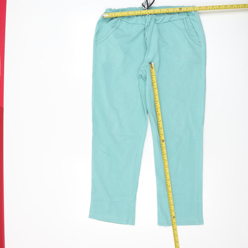 Pala D’oro Sport Women’s Green Cotton Stretch Jogger Trousers Size L