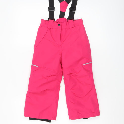 Lupilu Girls Pink Snow Pants 2-4 Years Waterproof Insulated Winter Trousers