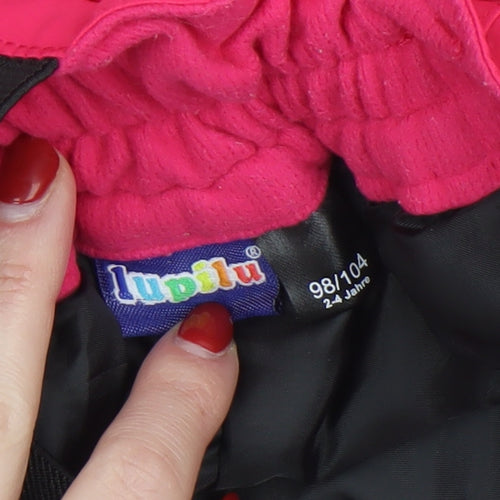 Lupilu Girls Pink Snow Pants 2-4 Years Waterproof Insulated Winter Trousers