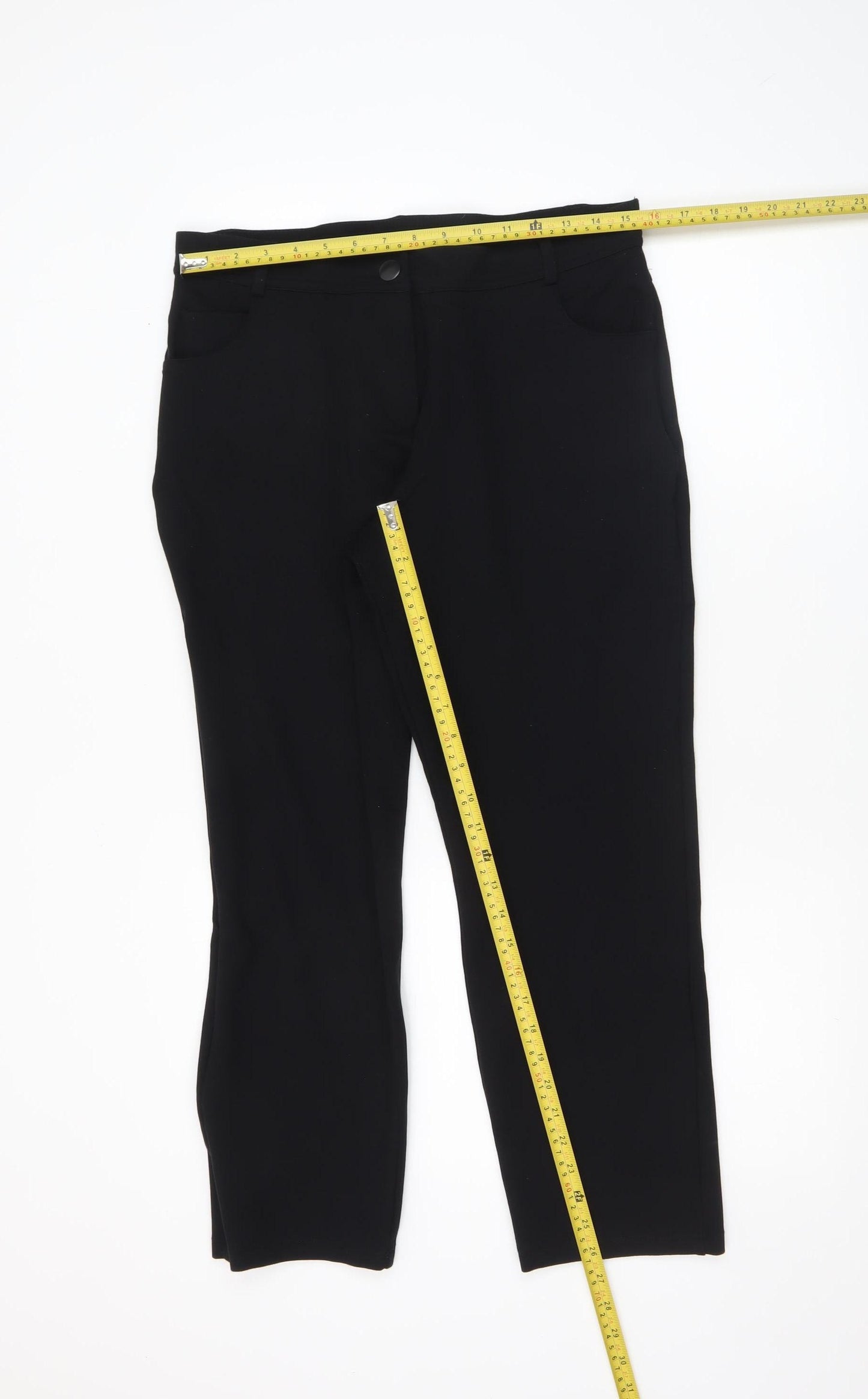 Dunnes Women Black Size 12 Skinny Stretch Trousers