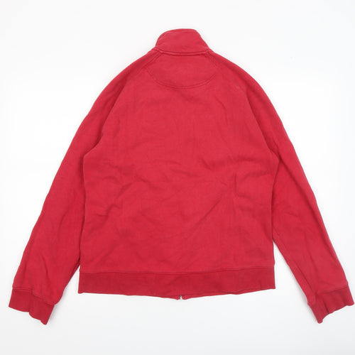 HAC TAC Womens Red Full Zip Cotton Blend Jacket Size 14
