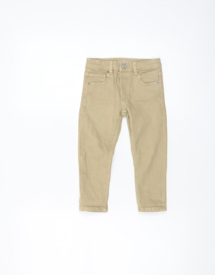 Zara Boys Beige Slim Denim Jeans 2-3 Years Stretch Cotton