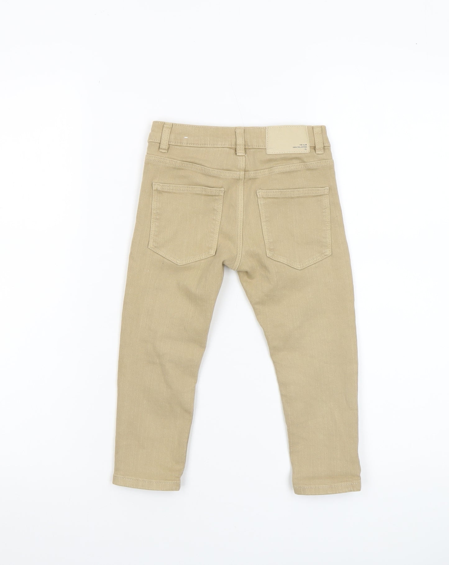 Zara Boys Beige Slim Denim Jeans 2-3 Years Stretch Cotton
