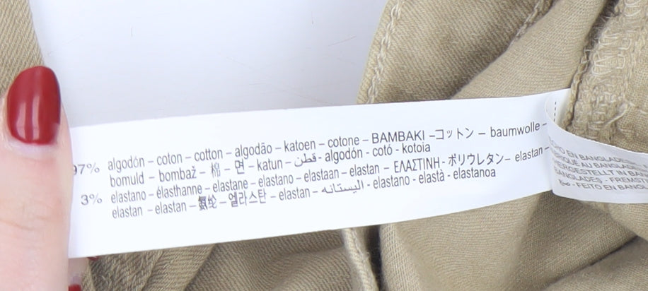 Zara Boys Beige Slim Denim Jeans 2-3 Years Stretch Cotton