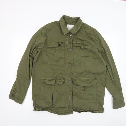 Part Two Women’s Green Cotton Military Jacket Size 12
