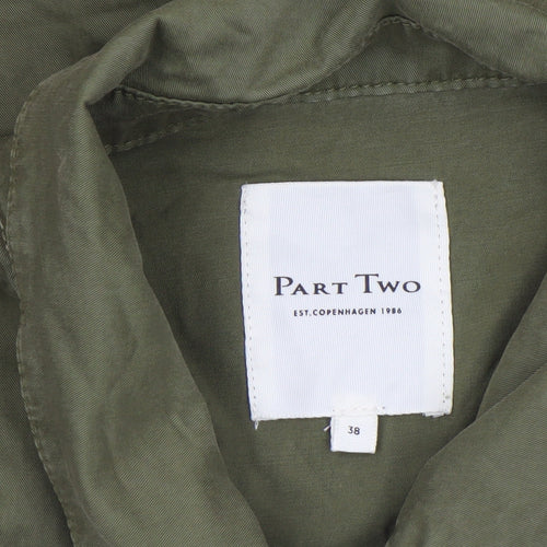 Part Two Women’s Green Cotton Military Jacket Size 12