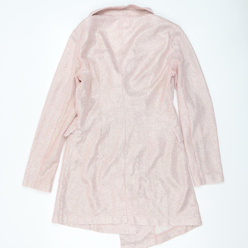 PrettyLittleThing Women’s Pink Glitter Blazer Jacket UK 10