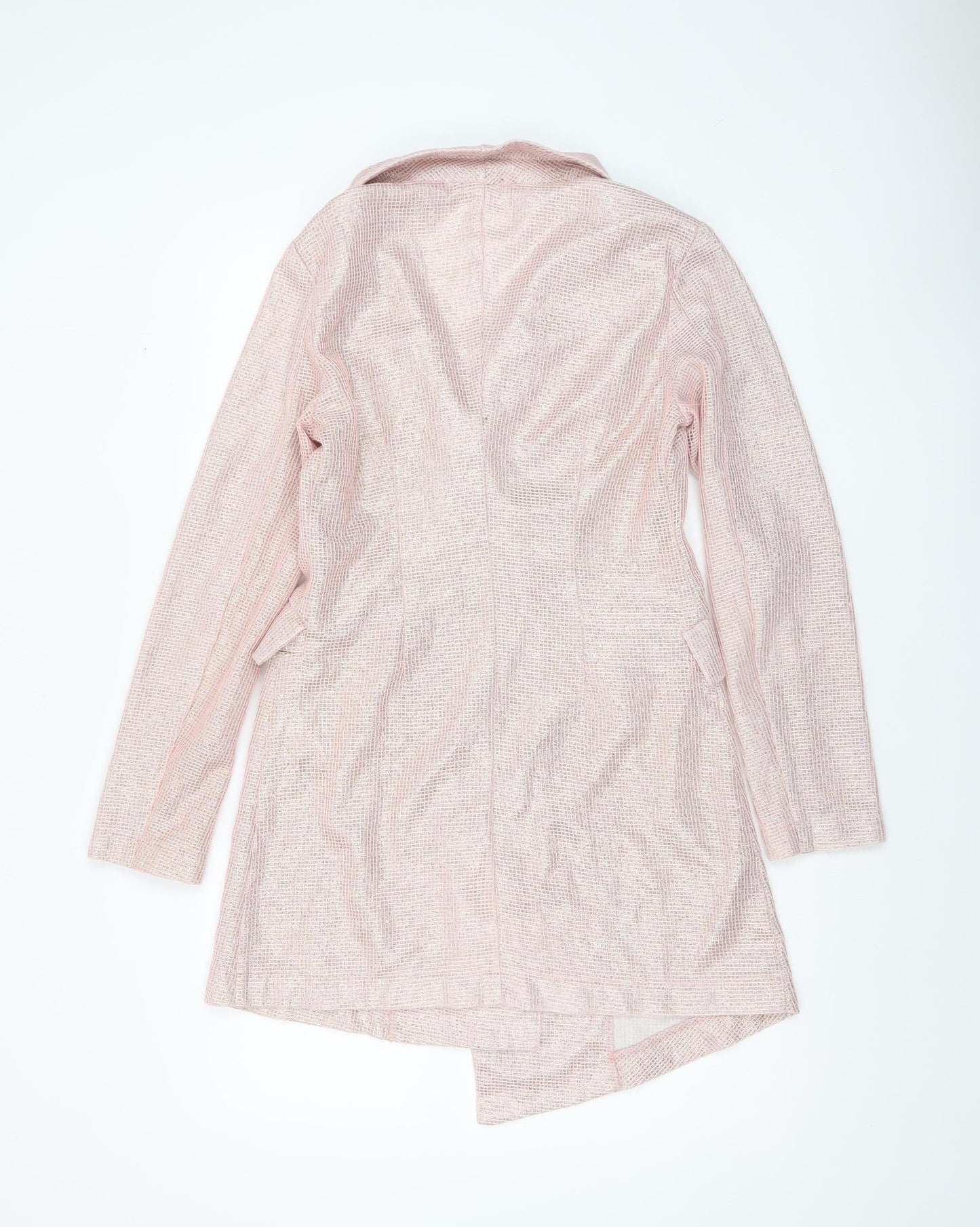 PrettyLittleThing Women’s Pink Glitter Blazer Jacket UK 10