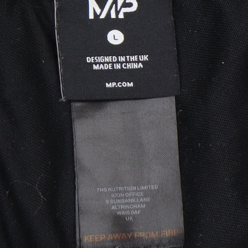 MP Mens Black Jogger Trousers Size L Polyester Blend