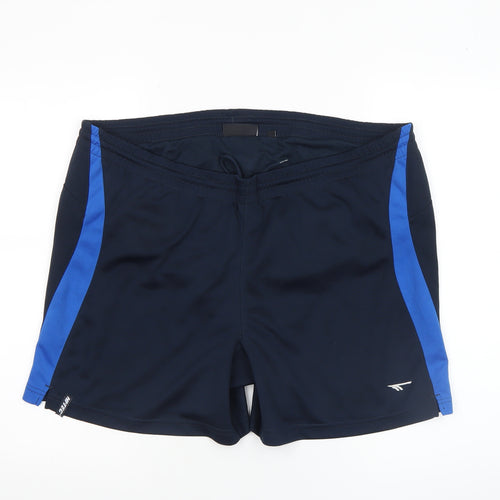 Hi-Tec Men’s Black and Blue Large Athletic Quick Dry Shorts