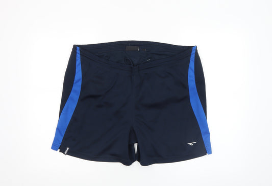 Hi-Tec Men’s Black and Blue Large Athletic Quick Dry Shorts