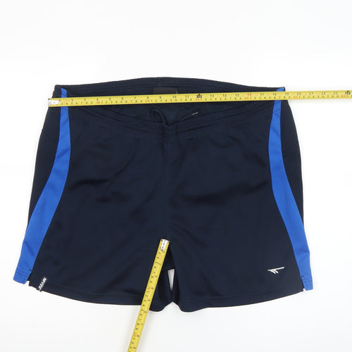 Hi-Tec Men’s Black and Blue Large Athletic Quick Dry Shorts