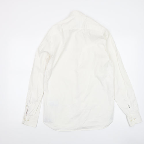 Tommy Hilfiger Men's White Regular Fit Button-Up Shirt XS