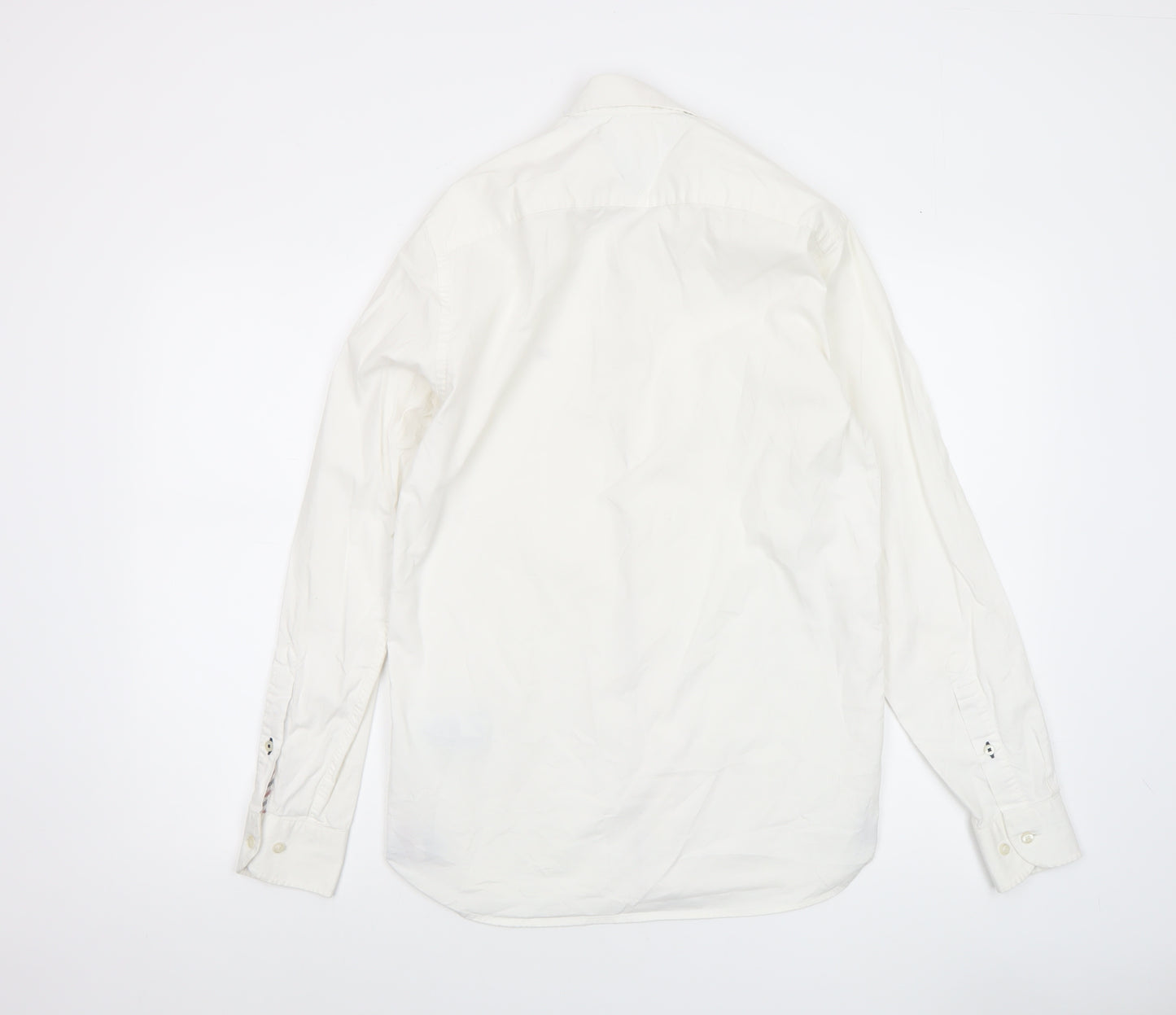 Tommy Hilfiger Men's White Regular Fit Button-Up Shirt XS