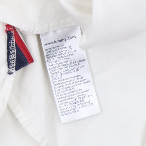Tommy Hilfiger Men's White Regular Fit Button-Up Shirt XS