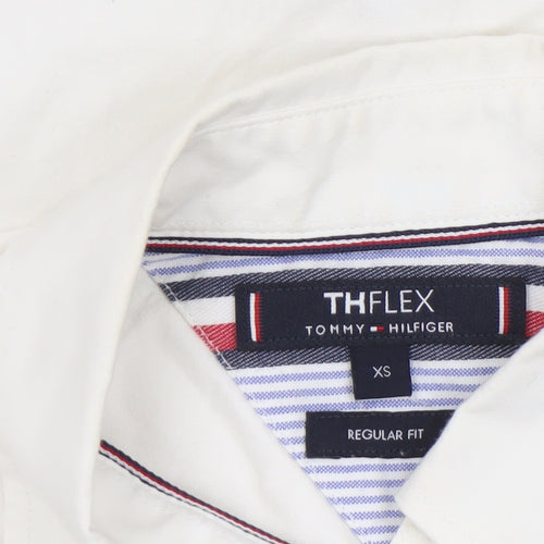 Tommy Hilfiger Men's White Regular Fit Button-Up Shirt XS
