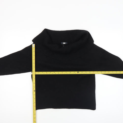 Paige Womens Black Wool Blend Cowl Neck Jumper Size S