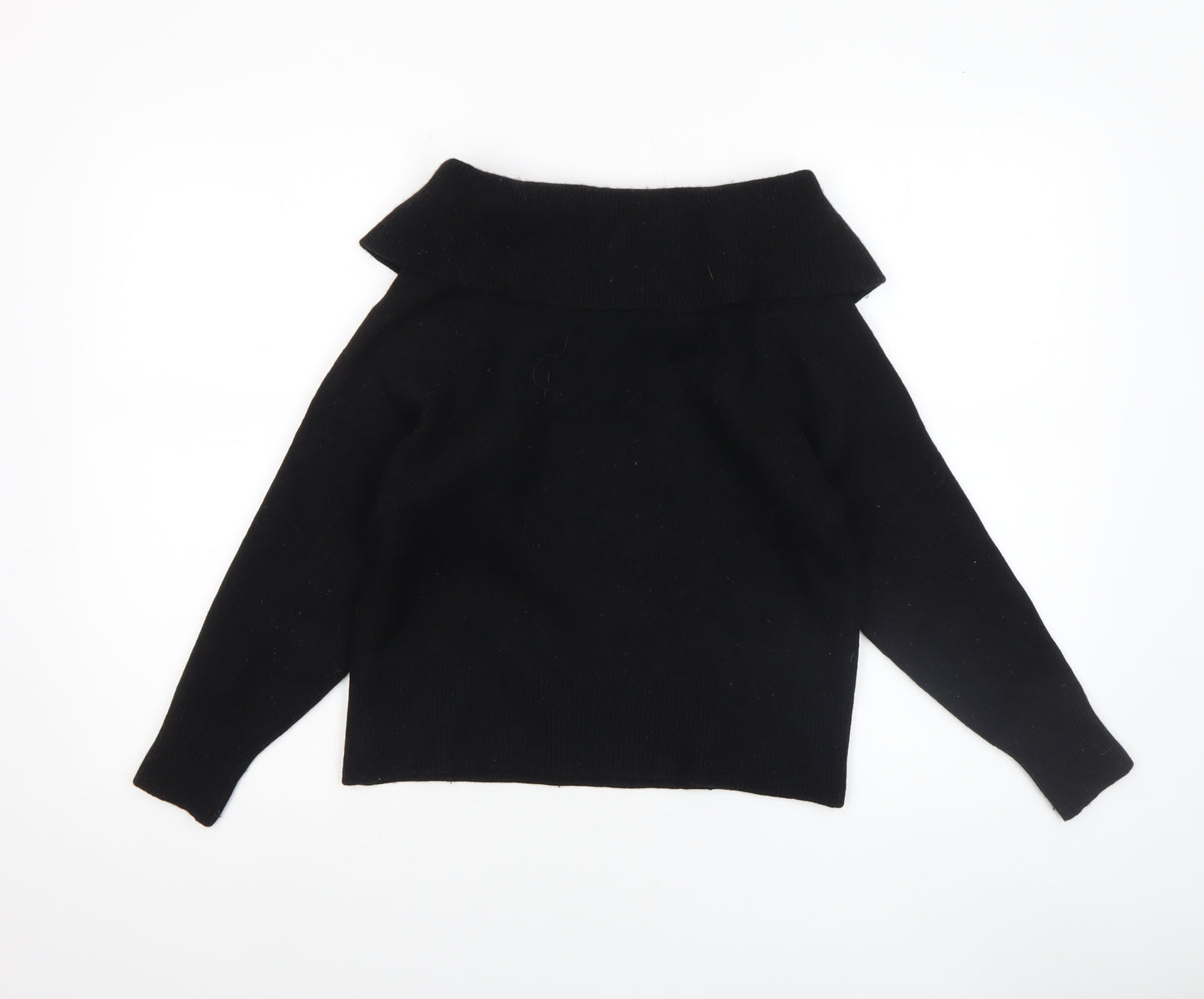 Paige Womens Black Wool Blend Cowl Neck Jumper Size S