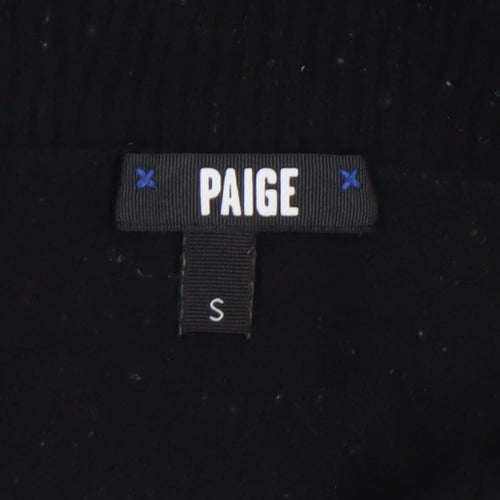 Paige Womens Black Wool Blend Cowl Neck Jumper Size S