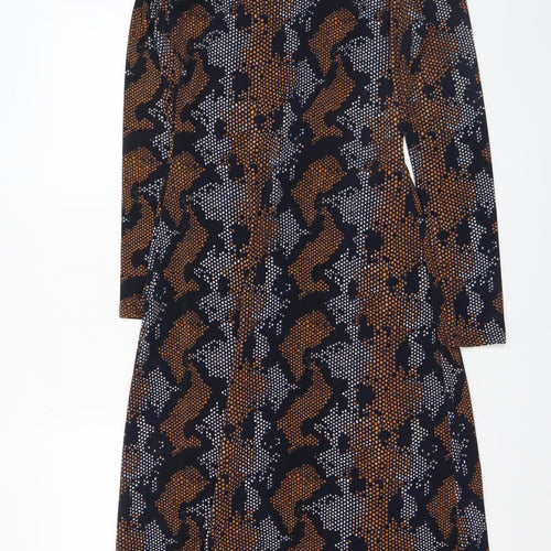 Warehouse Women’s Multicoloured Animal Print Midi Wrap Dress Size 8