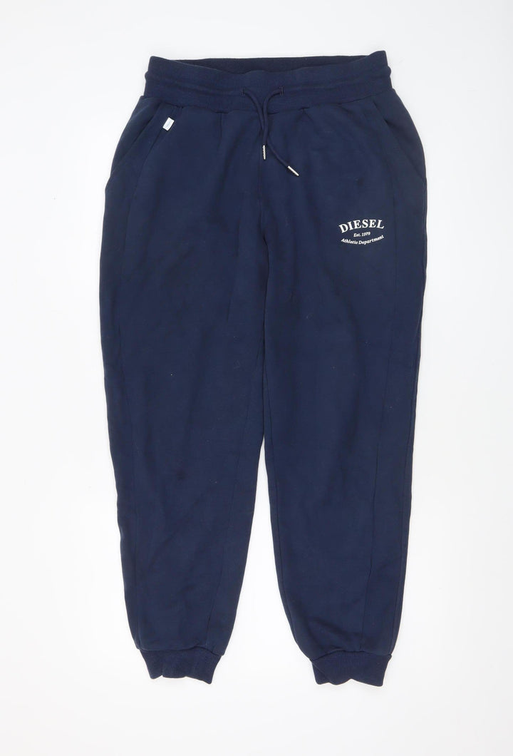 Diesel Men's Blue Jogger Sweatpants Size M Tapered Fit