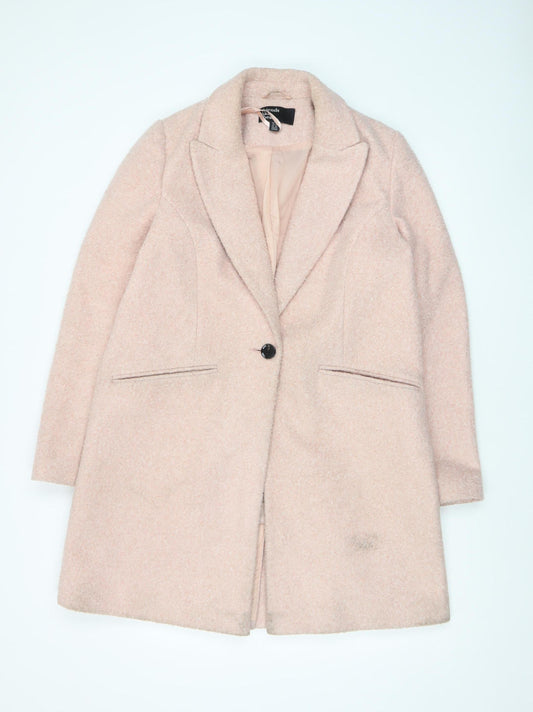 Friends Like These Women Pink Mid-Length Overcoat UK 12 Polyester
