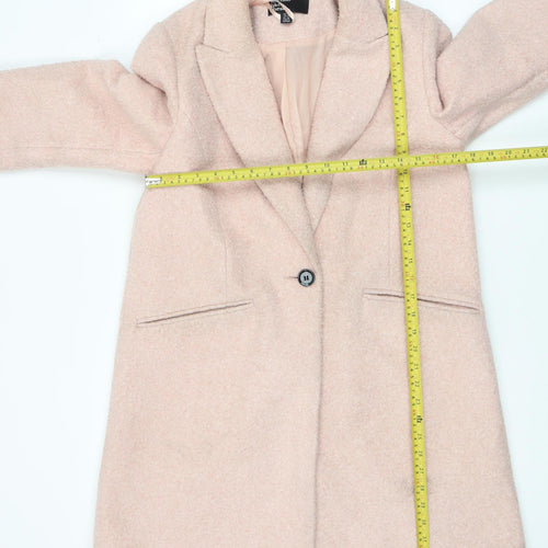 Friends Like These Women Pink Mid-Length Overcoat UK 12 Polyester