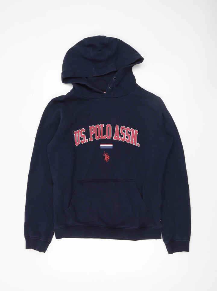U.S. Polo Assn. Boys Blue Pullover Hoodie 15-16 Years Cotton Blend