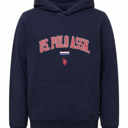 U.S. Polo Assn. Boys Blue Pullover Hoodie 15-16 Years Cotton Blend