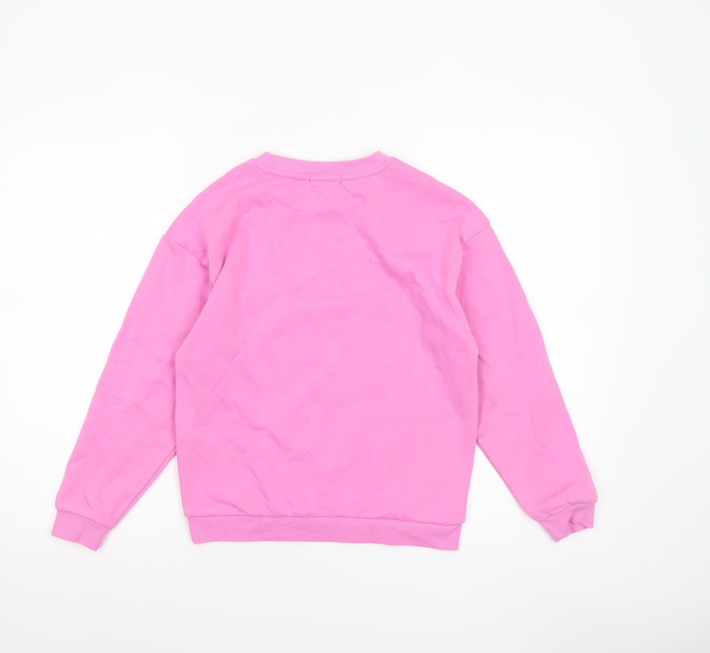 Primark Girls Pink Crew Neck Michigan Pullover Sweatshirt 9-10 Years