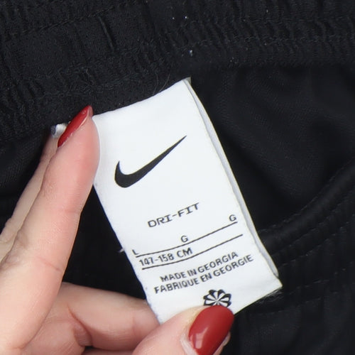 Nike Boys Black Dri-FIT Jogger Trousers Breathable 147-158cm L