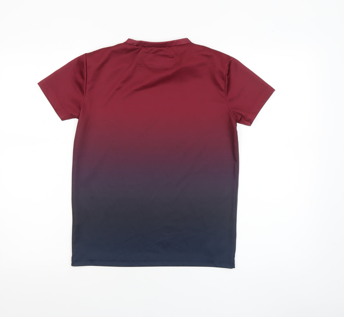 Diesel Boys Red Colourblock T-Shirt Age 11-12 Years Polyester Casual Top