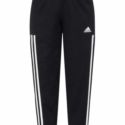 Adidas Boys Black Jogger Trousers Size 11-12 Years Polyester Cotton Activewear