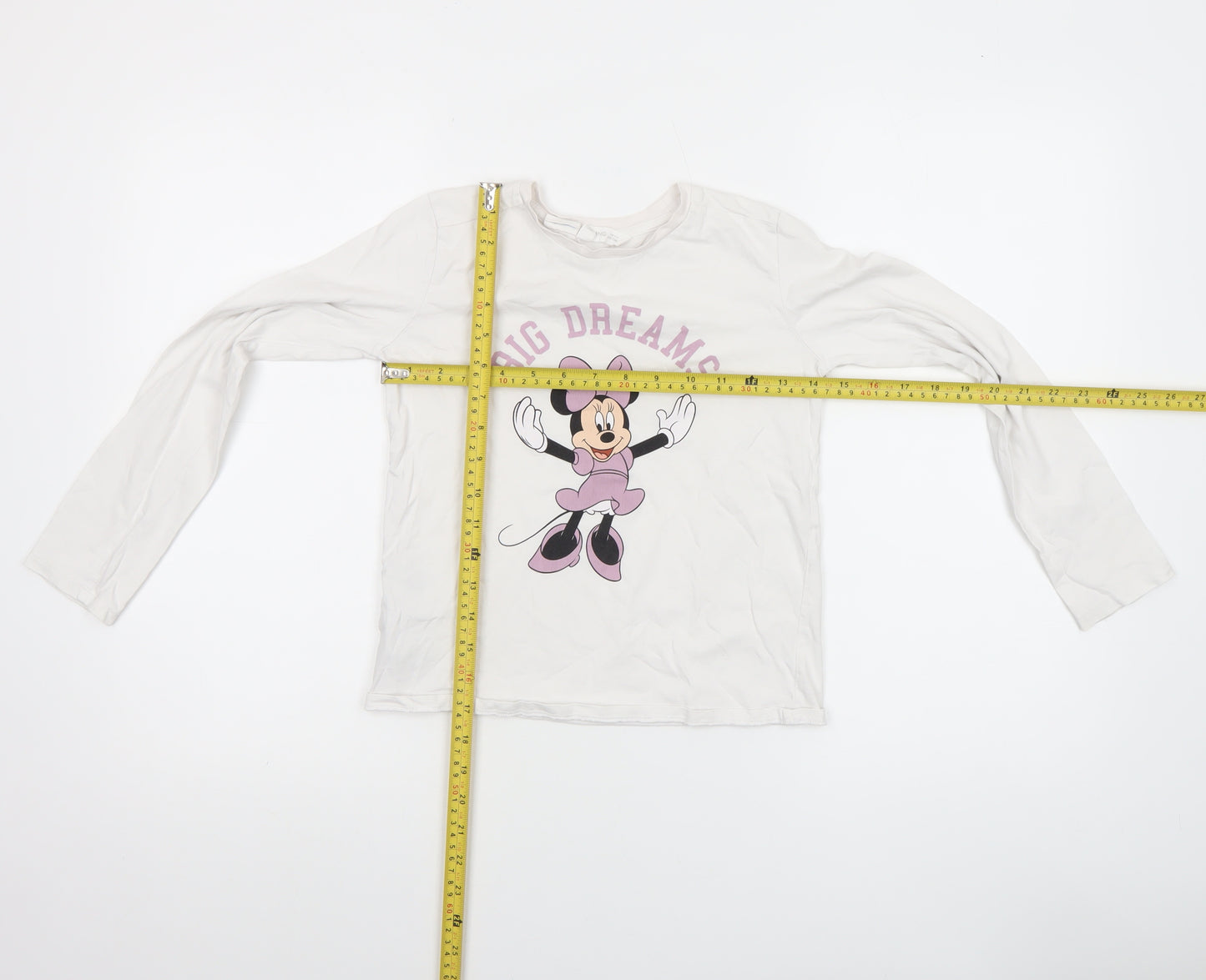 MNG Disney Girls White Long Sleeve Minnie Mouse T-Shirt 9-10 Years
