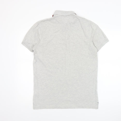 Tommy Hilfiger Men's Grey Slim Fit Cotton Polo Shirt Size M