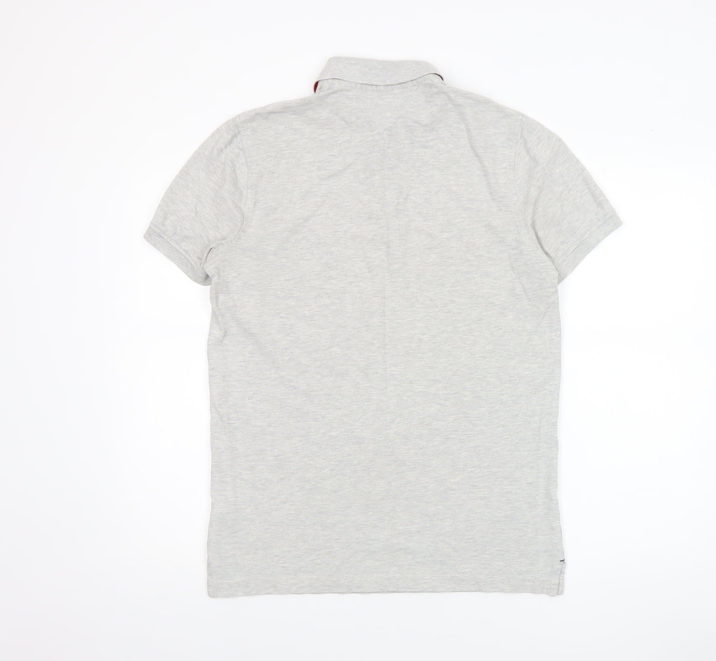 Tommy Hilfiger Men's Grey Slim Fit Cotton Polo Shirt Size M