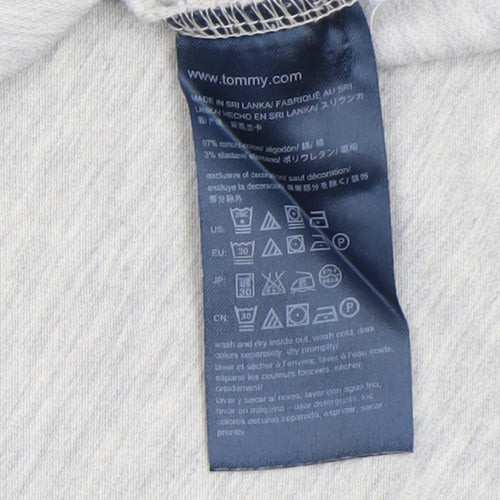 Tommy Hilfiger Men's Grey Slim Fit Cotton Polo Shirt Size M