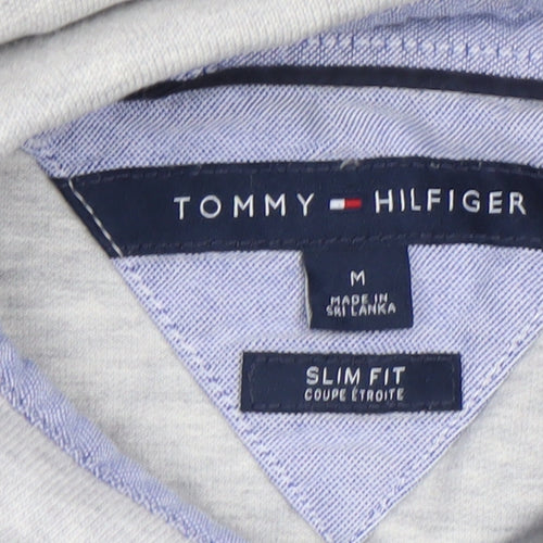 Tommy Hilfiger Men's Grey Slim Fit Cotton Polo Shirt Size M