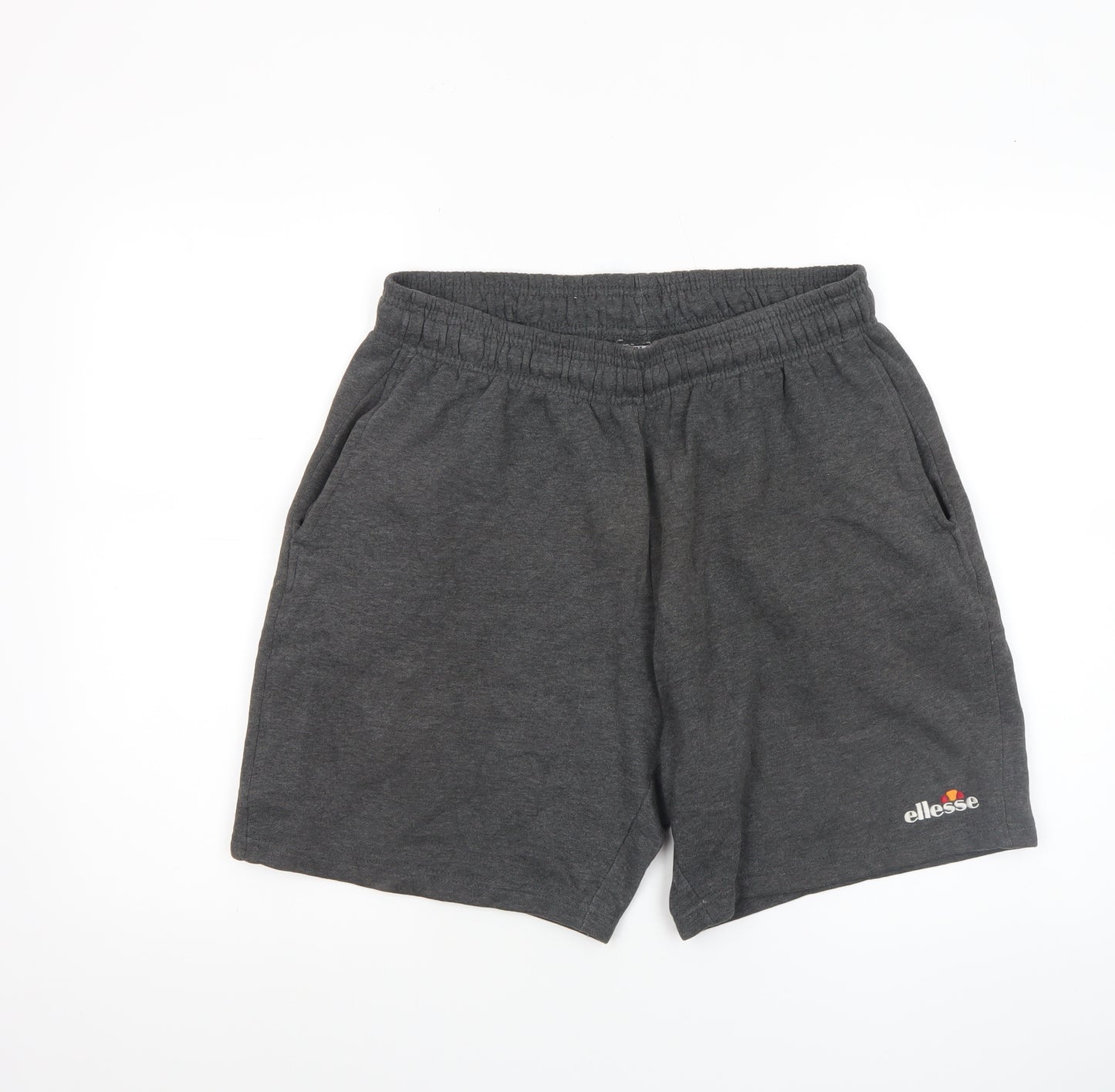 Ellesse Men Grey Sweat Shorts M Elastic Waist Casual