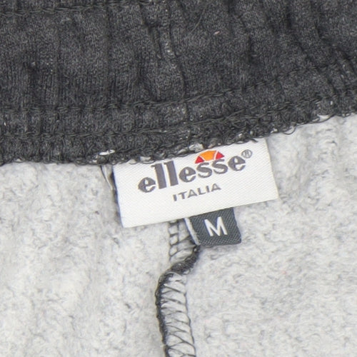 Ellesse Men Grey Sweat Shorts M Elastic Waist Casual